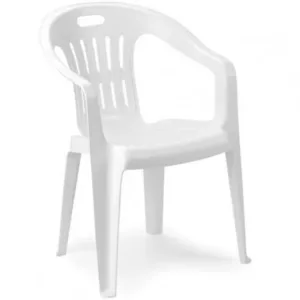 Sedia in plastica con braccioli