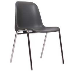 Sedia agganciabile col. grigio antracite