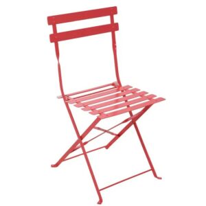 Sedia pieghevole in ferro col.rosso