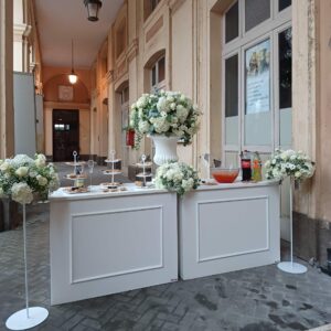 Bancone boiserie bianco