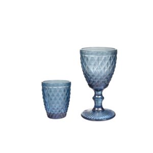 Bicchiere e calice blu
