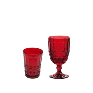 Bicchiere e calice rosso