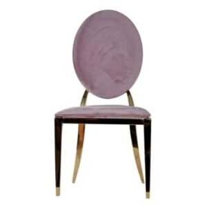 Sedia Queen con rivestimento in velluto rosa