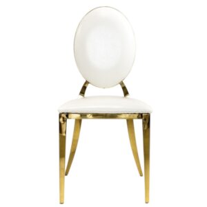 Sedia Queen con seduta e schienale in pelle