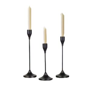 Tris candelabri monofiamma nero