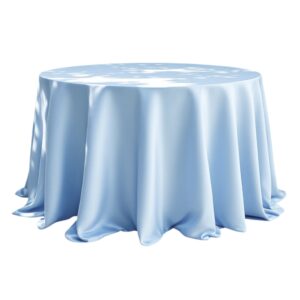 Tovaglia celeste polvere in raso 350x350cm