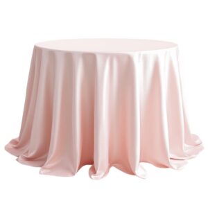 Tovaglia rosa cipria in raso 350x350cm