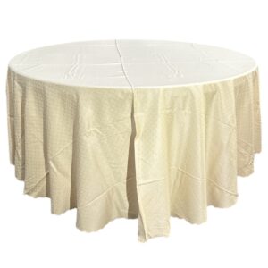 Tovaglia tonda beige fantasia quadri 260cm