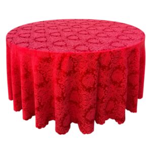 Tovaglia tonda bouquet damasco rosso d280cm