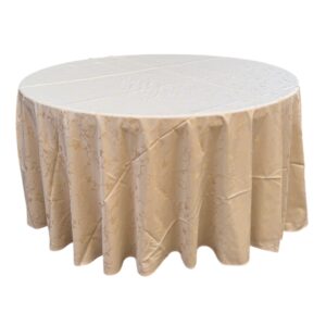 Tovaglia tonda damasco beige d310cm