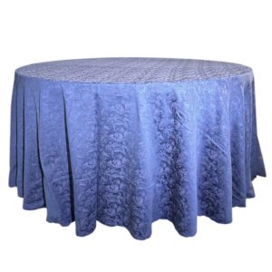 Tovaglia tonda damasco blu d320cm