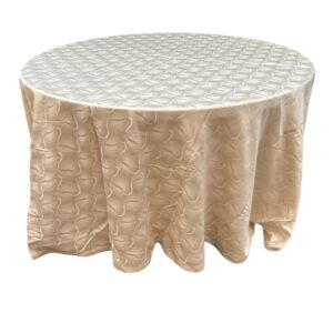 Tovaglia tonda nastro champagne d320cm