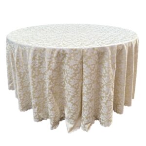 Tovaglia tondi fiori champagne d270cm