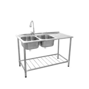 Lavello 2 vasche acciaio inox
