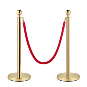 Paletti oro con cordone rosso