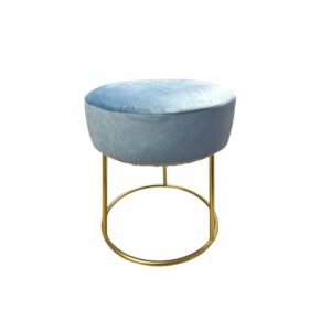 Pouf Ilary velluto celeste