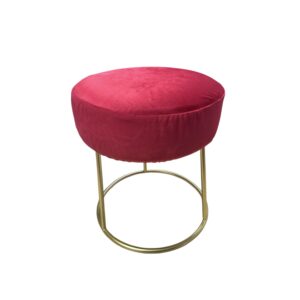 Pouf Ilary velluto rosso