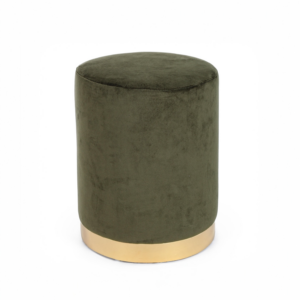 Pouf velluto militare fascia oro