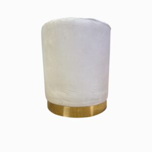 Pouf velluto panna fascia oro