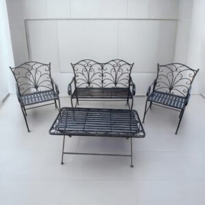 Set garden ferro battuto nero