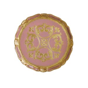 Sottopiatto Florence barocco rosa oro