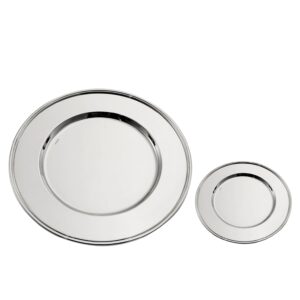 Sottopiatto e piattino pane argento