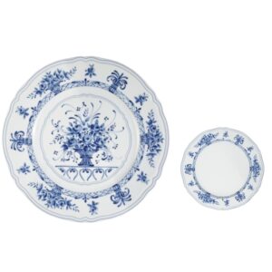 Sottopiatto e piattino pane bouquet blu