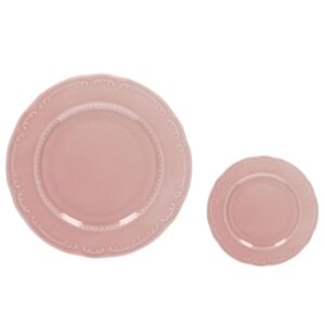 Sottopiatto e piattino pane rosa