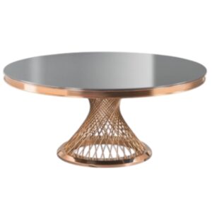 Tavolo Dubai oro rosa specchio d180cm