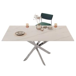 Tavolo argento gres marmo 160x90cm
