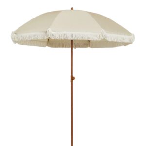 Ombrellone avorio con frange d180cm