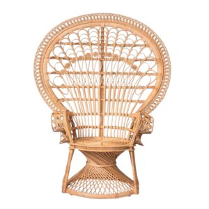 Sedia Poltrona Pavone in Rattan naturale
