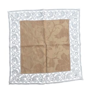 Tovagliolo marrone chiaro pizzo