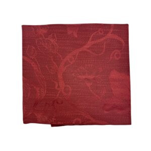 Tovagliolo rosso damascato foglie